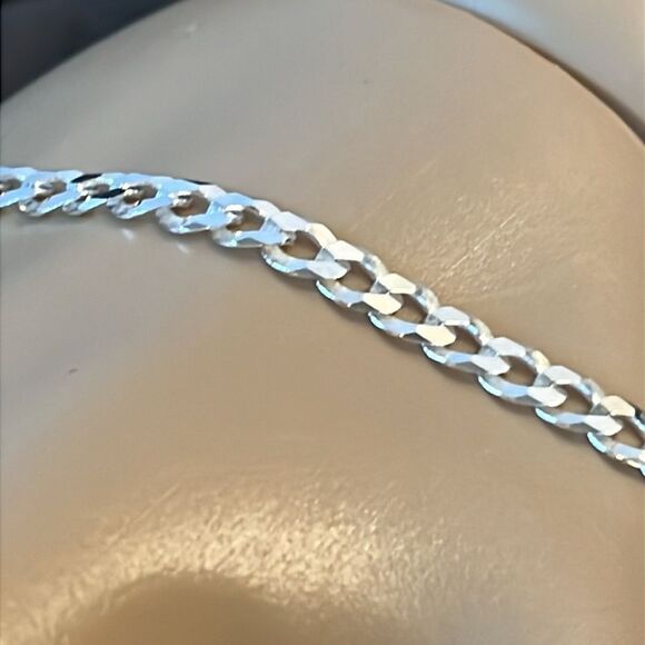 8 inch 5 mm 925 Italian sterling silver Cuban bracelet - Picture 9 of 11